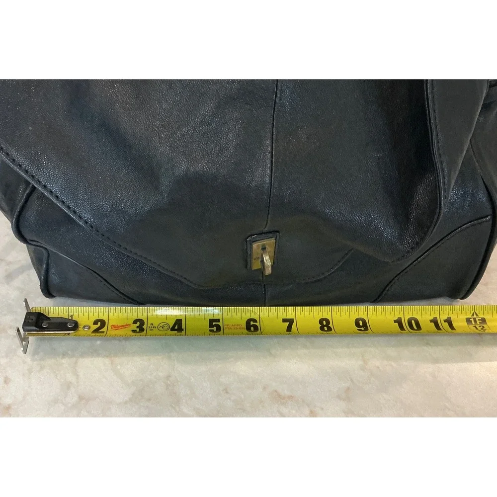 SORAL‎ New York Black Leather Convertible Shoulder Handbag - Picture 5 of 10